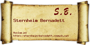 Sternheim Bernadett névjegykártya