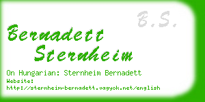 bernadett sternheim business card